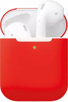 Чехол moonfish для футляра AirPods, силиконовый, красный