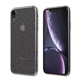 Чехол для iPhone XR, силикон, серебристый