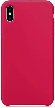 Чехол для iPhone XS Max, силикон, малиновый