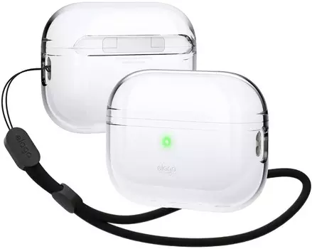 Чехол Elago Clear Round strap для AirPods Pro 2, прозрачный