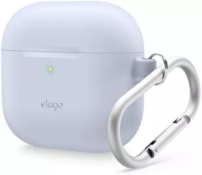 Чехол Elago Silicone Hang Case для AirPods 4, силикон, светло-синий