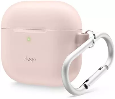 Чехол Elago Silicone Hang для AirPods 4, силикон, розовый