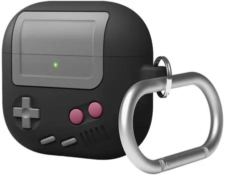 Чехол Elago Unique AW5 Game Console для AirPods 4, силикон, черный