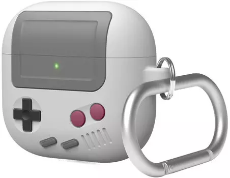 Чехол Elago Unique AW5 Game Console для AirPods 4, силикон, серый