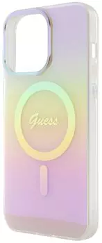 Чехол Guess Script для iPhone 15 Pro MagSafe, розовый