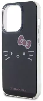 Чехол Hello Kitty Face для iPhone 15 Pro, черный