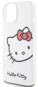 Чехол Hello Kitty Head для iPhone 15, белый
