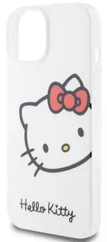 Чехол Hello Kitty Head для iPhone 15, белый