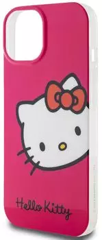 Чехол Hello Kitty Head для iPhone 15, розовый