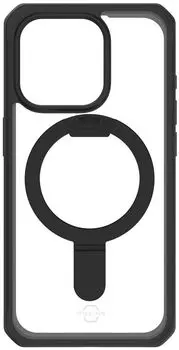 Чехол Itskins HYBRID R STAND для iPhone 15 Pro Max, черный/прозрачный