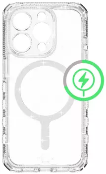 Чехол Itskins SUPREME R SPARK MagSafe для iPhone 15 Pro, прозрачный