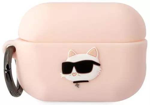 Чехол Karl Lagerfeld Choupette 3D для Airpods Pro 2, розовый
