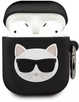 Чехол Karl Lagerfeld & Choupette для AirPods 1/2, черный