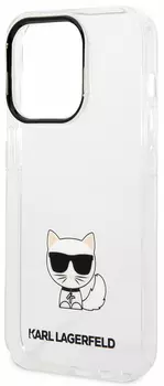 Чехол Karl Lagerfeld & Choupette для iPhone 14 Pro, прозрачный