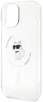 Чехол Karl Lagerfeld NFT Choupette для iPhone 15 MagSafe, прозрачный