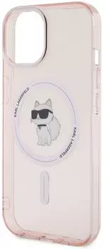 Чехол Karl Lagerfeld NFT Choupette для iPhone 15 MagSafe, розовый