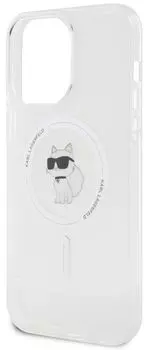 Чехол Karl Lagerfeld NFT Choupette для iPhone 15 Pro Max MagSafe, прозрачный
