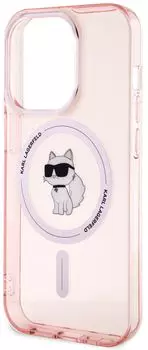 Чехол Karl Lagerfeld NFT Choupette для iPhone 15 Pro MagSafe, розовый