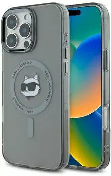 Чехол Karl Lagerfeld NFT Choupette MagSafe для iPhone 16 Pro Max, черный