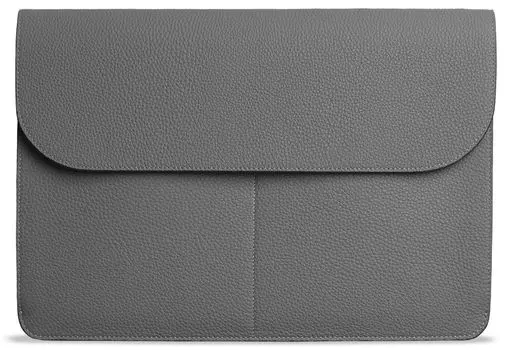 Чехол-конверт Bustha Jump Flap Sleeve для Macbook Air/Pro 14" (18/22), кожа, темно-серый
