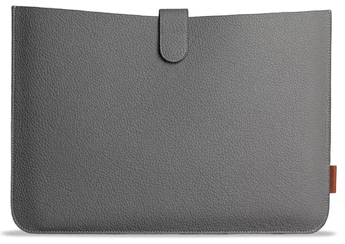 Чехол-конверт Bustha Jump Slim Sleeve для Macbook Air/Pro 14 (18/22), кожа, темно-серый