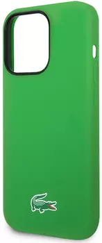 Чехол Lacoste Hard Logo для iPhone 15 Pro MagSafe, зеленый