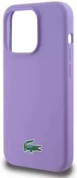 Чехол Lacoste Hard Logo для iPhone 15 Pro MagSafe, фиолетовый