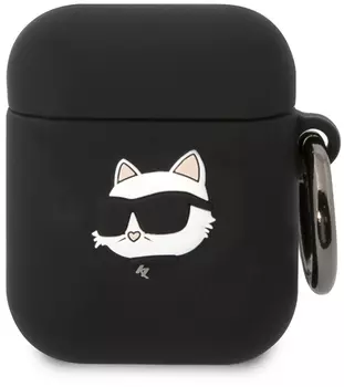 Чехол Karl Lagerfeld Choupette 3D для AirPods 1/2, черный