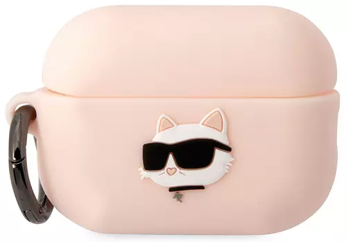 Чехол Karl Lagerfeld Choupette 3D для Airpods Pro 2, розовый