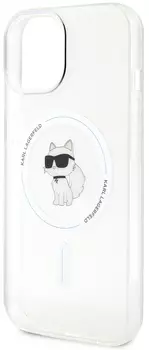 Чехол Karl Lagerfeld NFT Choupette для iPhone 15 MagSafe, прозрачный
