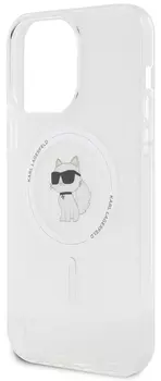 Чехол Karl Lagerfeld NFT Choupette для iPhone 15 Pro Max MagSafe, прозрачный