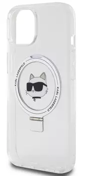 Чехол Karl Lagerfeld NFT Choupette Ring для iPhone 15 MagSafe, белый