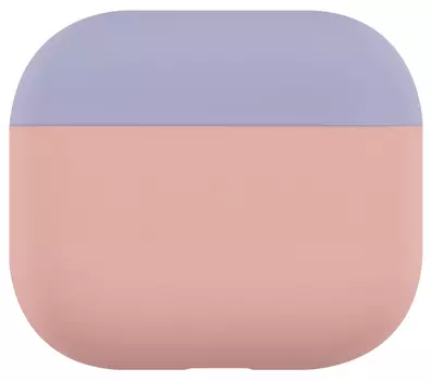 Чехол moonfish для AirPods 3 с двумя крышками, силикон, розовый+лавандовый