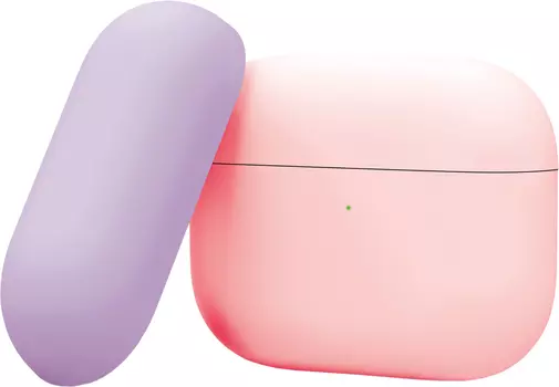 Чехол moonfish для AirPods Pro, силикон, розовый + лавандовый