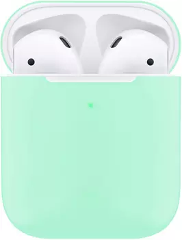 Чехол moonfish для футляра AirPods, силиконовый, бирюзовый