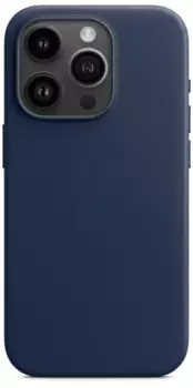 Чехол moonfish MagSafe для iPhone 15 Pro Max, кожа, темно-синий
