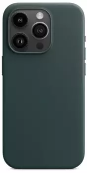 Чехол moonfish MagSafe для iPhone 15 Pro Max, кожа, зеленый