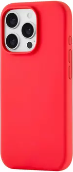 Чехол moonfish MagSafe для iPhone 16 Pro, силикон, soft-touch, красно-оранжевый