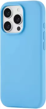 Чехол moonfish MagSafe для iPhone 16 Pro, силикон, soft-touch, голубой