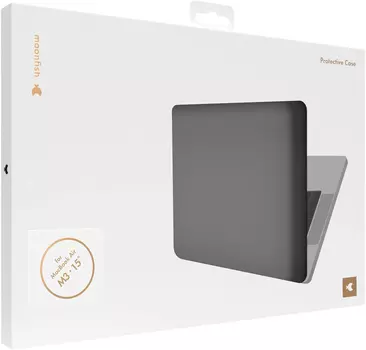 Чехол-накладка moonfish для MacBook Air 15" (M3), soft-touch, серый