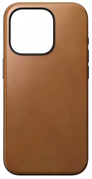 Чехол Nomad Modern Case MagSafe для iPhone 15 Pro, кожа, охра