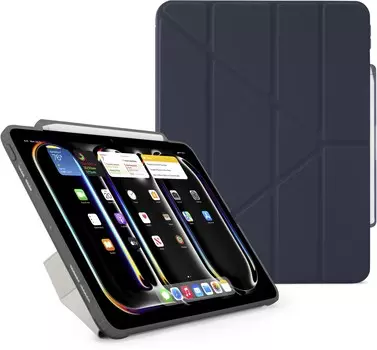 Чехол Pipetto для iPad Pro 13 (2024) Origami No3 Pencil Case, темно-синий