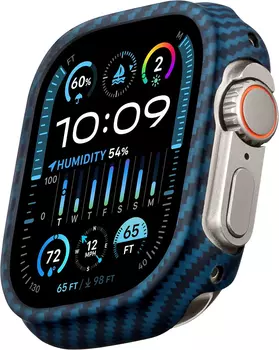 Чехол Pitaka для Apple Watch Ultra/Ultra 2 49 мм, кевлар, синий