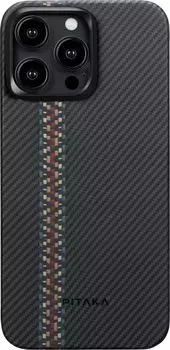 Чехол Pitaka Fusion Weaving MagEZ Case 4 для iPhone 15 Pro, кевлар, рапсодия