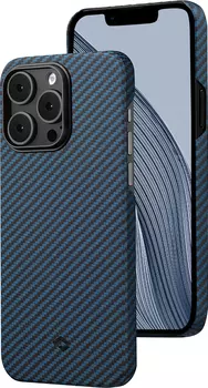 Чехол Pitaka MagEZ 3 для iPhone 14 Pro, кевлар, сине-черный