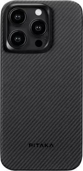 Чехол Pitaka MagEZ 4 Case для iPhone 15 Pro, кевлар, черный