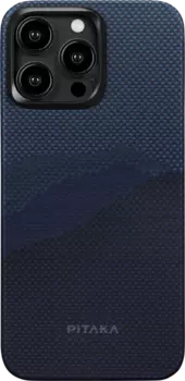 Чехол Pitaka MagEZ 4 StarPeak для iPhone 15 Pro, кевлар, синий