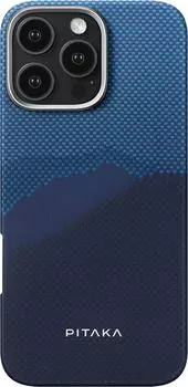 Чехол Pitaka MagEZ 4 StarPeak для iPhone 16 Pro Max, кевлар, синий