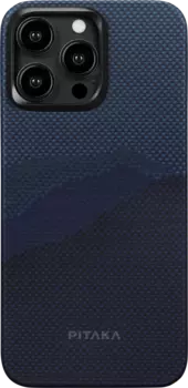 Чехол Pitaka MagEZ 4 StarPeak для iPhone 15 Pro Max, кевлар, синий