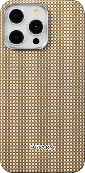 Чехол Pitaka MagEZ Case 5 для iPhone 15 Pro Canyon, кевлар, бежевый